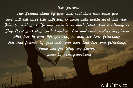 True Friend Quotes And Poems. QuotesGram