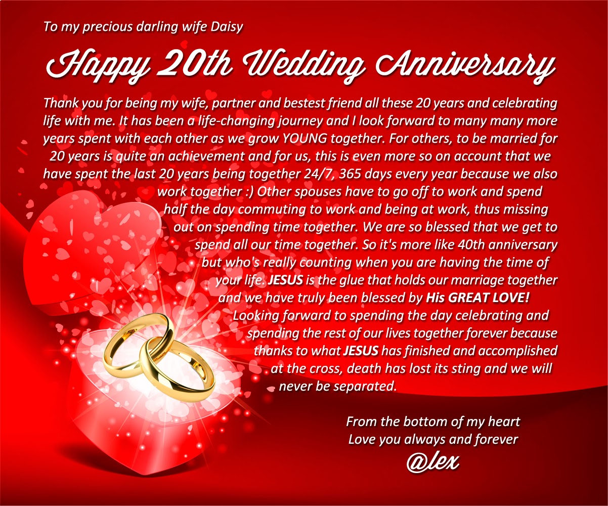 20th Year  Wedding  Anniversary  Quotes QuotesGram