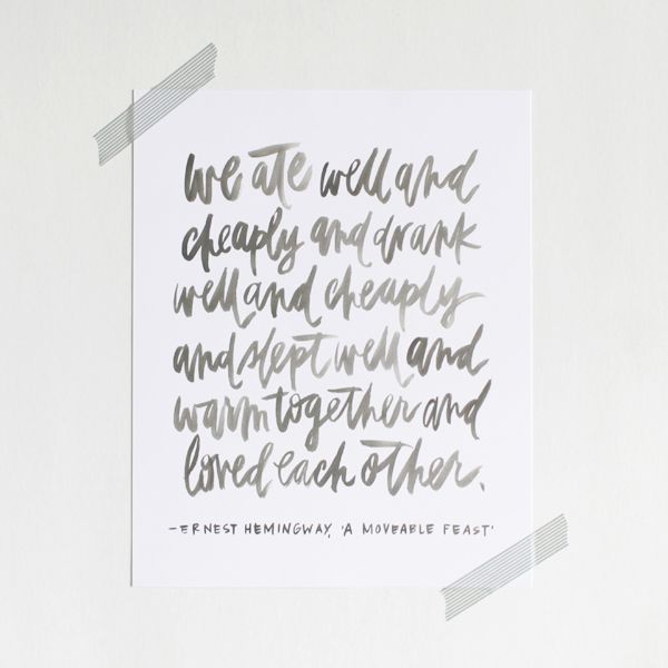 A Moveable Feast Hemingway Quotes. QuotesGram
