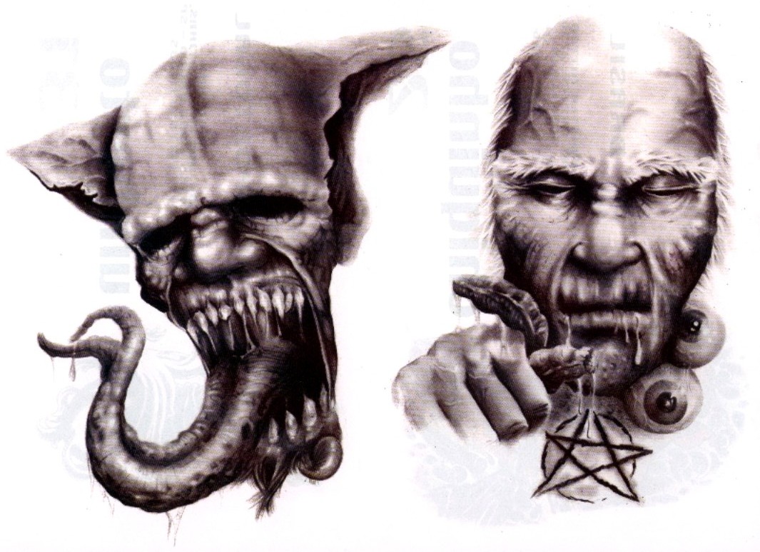69 Deadly Evil Demon Tattoo Design