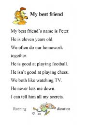 a short paragraph on best friend