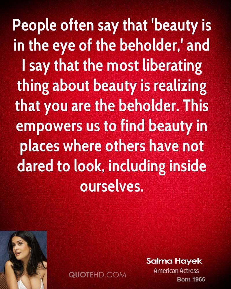 beauty is in the eye of the beholder speech