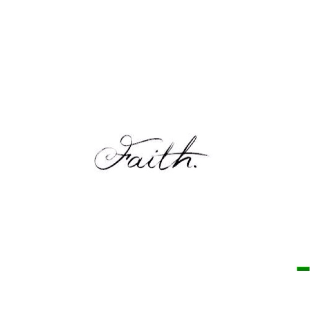 Faith cross tattoo handwritten on the inner arm