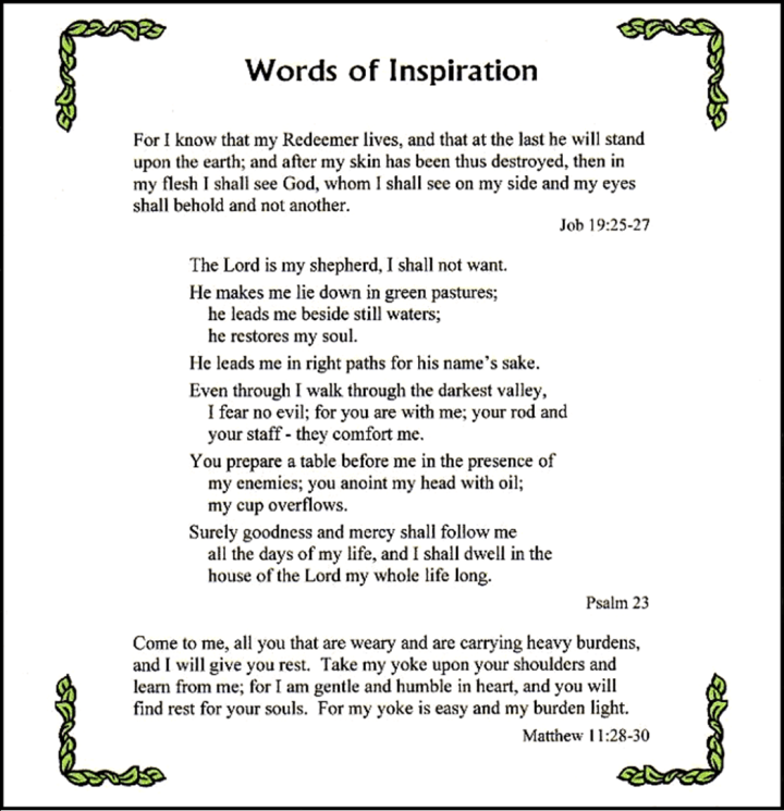Inspirational Quotes For Funeral Programs. QuotesGram