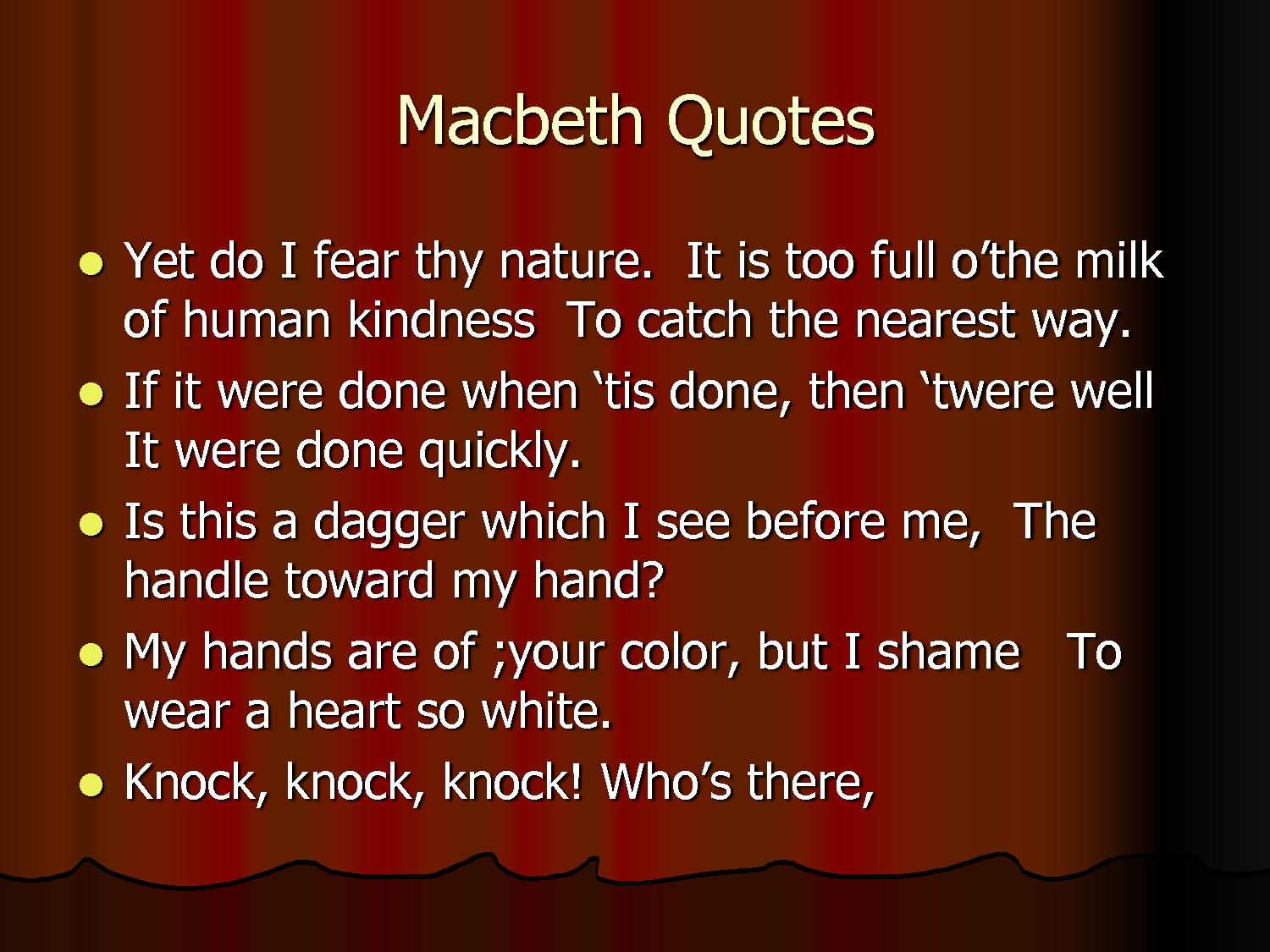 good essay quotes from macbeth