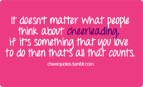 Quotes About Cheerleading. QuotesGram