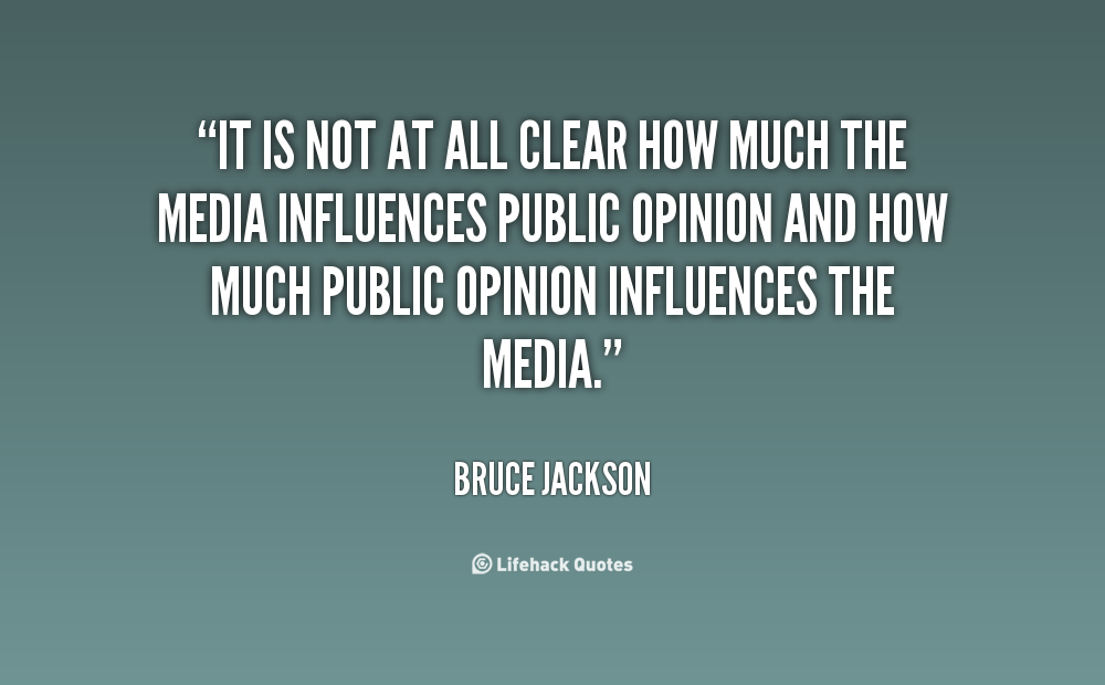 my opinion about media influence View notes - fin350 - week 6 discusion 1 from fin 350 at strayer in my opinion, i don’t believe that the media influences an investor that knows what he is doing if he knows that some investments. my opinion about media influence View notes - fin350 - week 6 discusion 1 from fin 350 at strayer in my opinion, i don’t believe that the media influences an investor that knows what he is doing if he knows that some investments.
