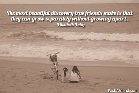 Friendship quote about growing apart