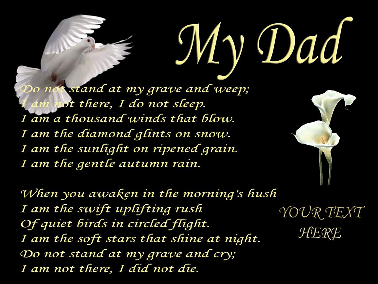 Dad Memorial Quotes Funeral Quotesgram