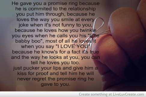 Ring quotes promise What To