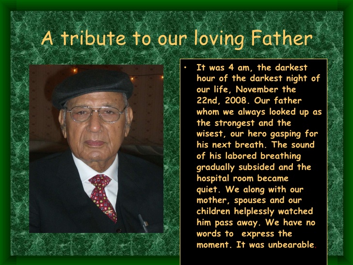 Tribute To Deceased Father Quotes. QuotesGram