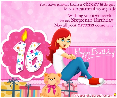 16th Birthday Quotes And Poems. QuotesGram