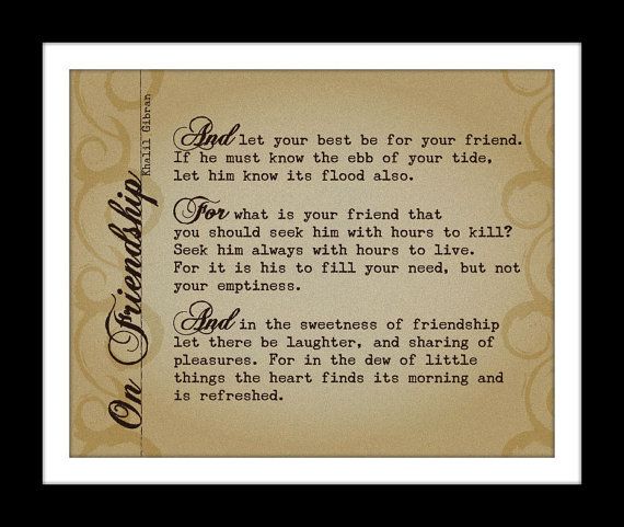 Khalil Gibran Quotes On Friendship. QuotesGram