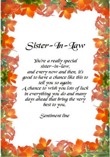 Mothers Day Message To Sister In Law Sweet Sister In Law Quotes. Quotesgram