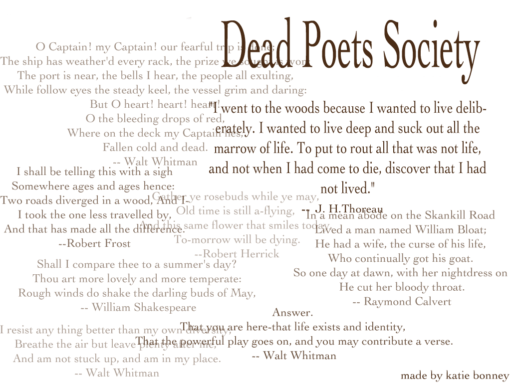 Very Dead Poets Society Quotes Quotesgram