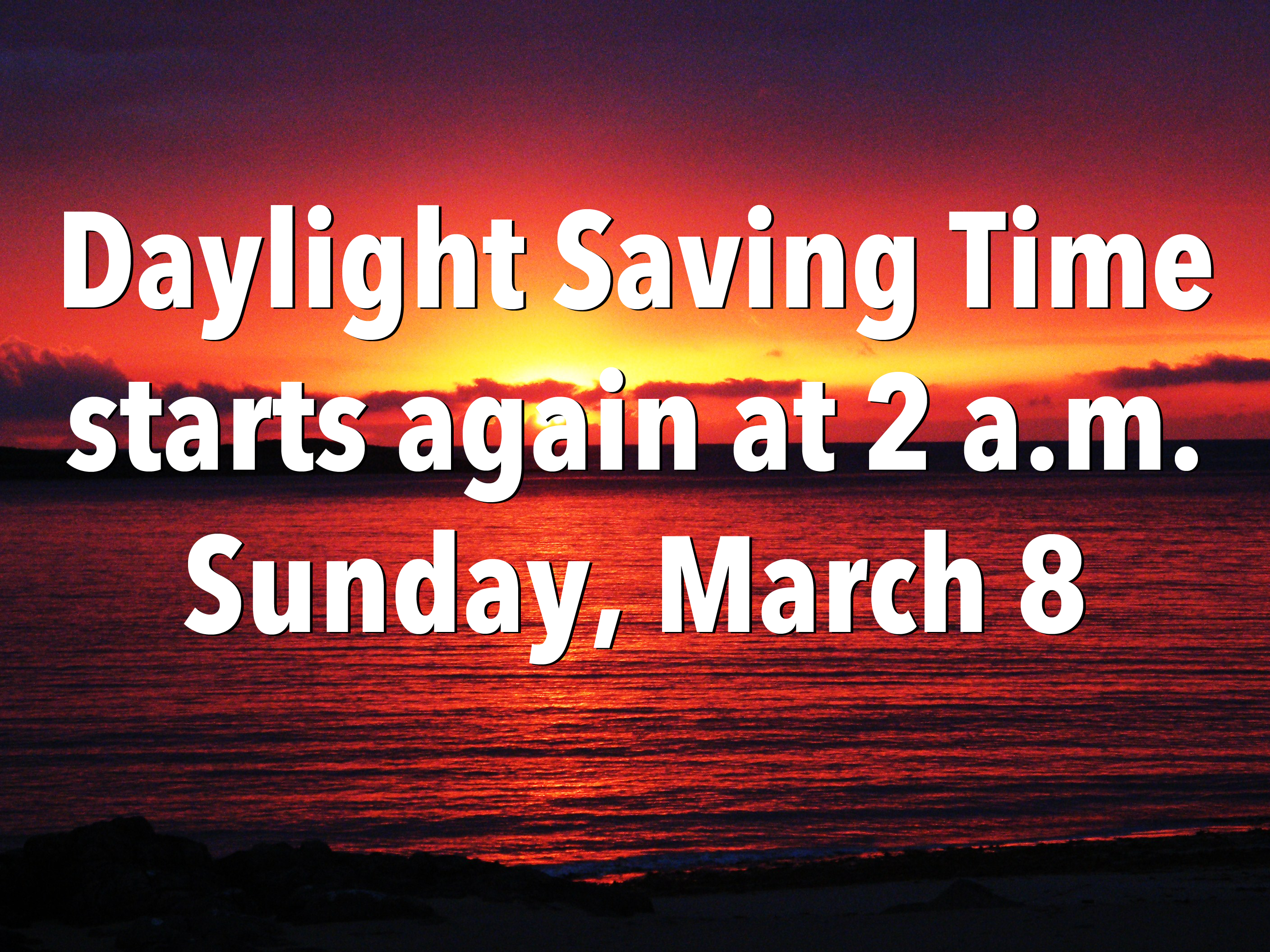 Spring forward reminder