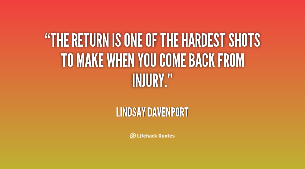 Coming Back From Injury Quotes. QuotesGram