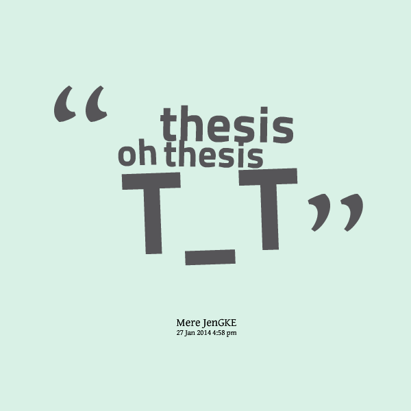 thesis related quote