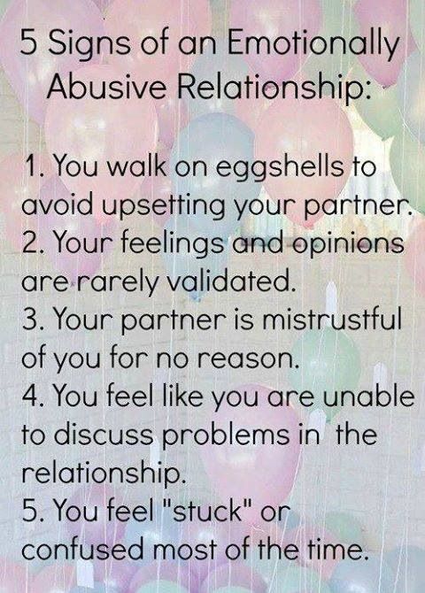 Psychological abuse in relationships signs