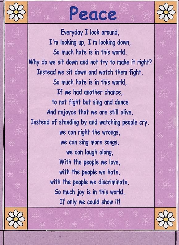 Peace Quotes And Poems QuotesGram