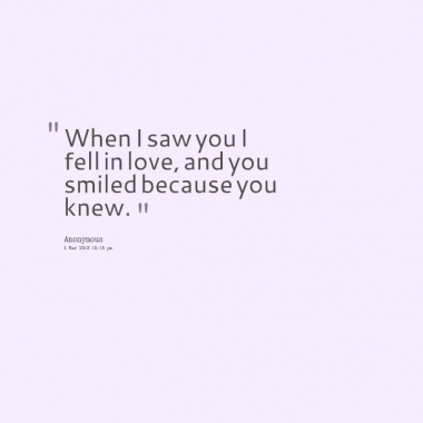 When I First Saw You Quotes. QuotesGram