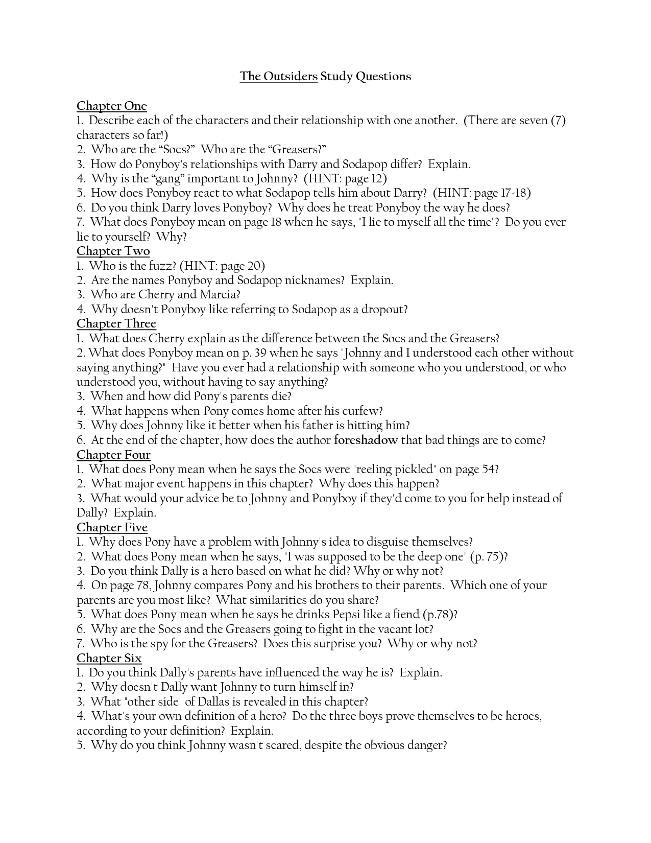 The Outsiders Chapter 8 Quotes QuotesGram