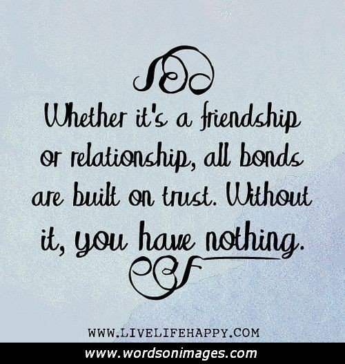 Quotes About Friendship And Trust. QuotesGram