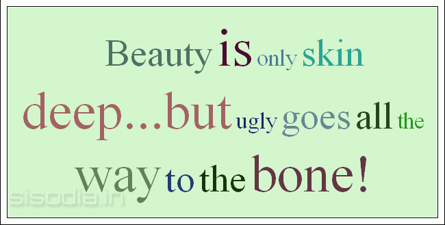 Beauty Is Only Skin Deep Quotes. QuotesGram