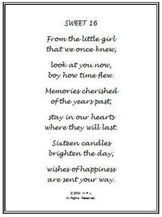 Short Sweet 16 Quotes Sweet 16 Birthday Quotes From Teens. Quotesgram