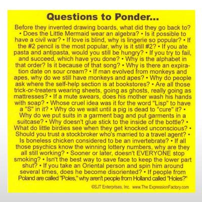 Funny Random Thoughts To Ponder