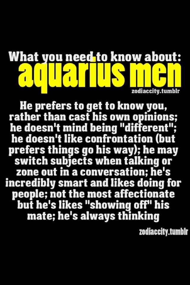 Want what aquarius men What an