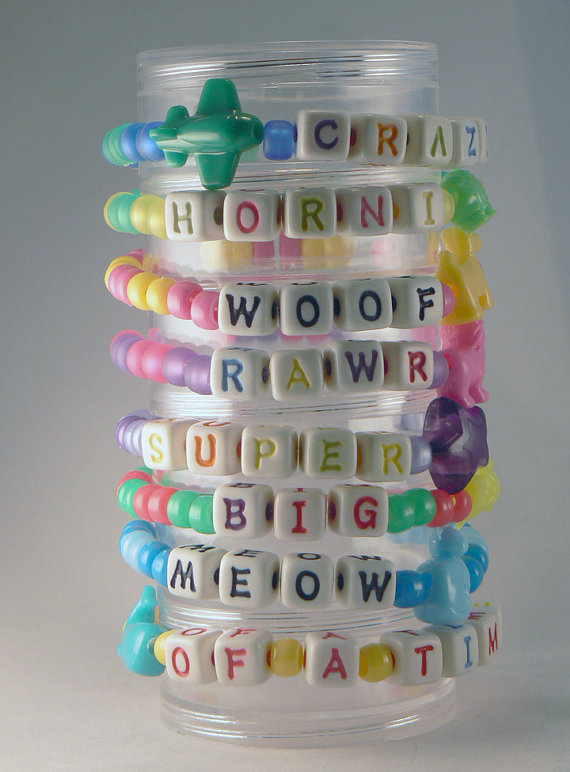 rave kandi bracelets words