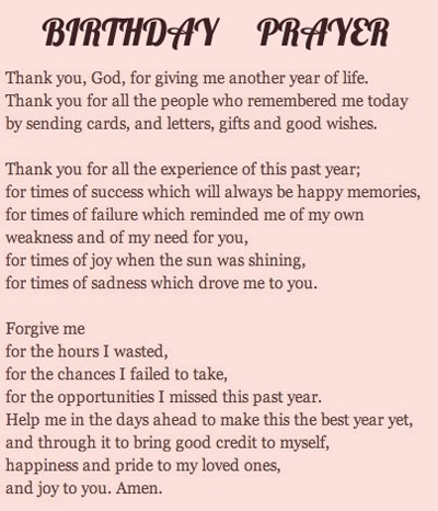 Happy Birthday Prayer To Me Christian Birthday Prayers Quotes. Quotesgram