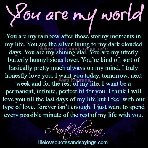 Ur My World Quotes. QuotesGram