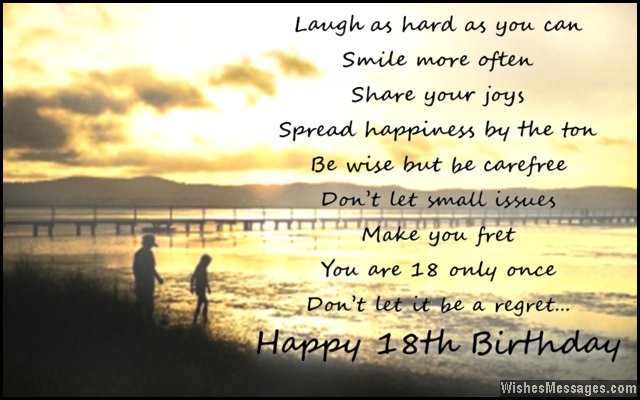 pic 18Th Birthday Advice 18th birthday poems quotes quotesgram