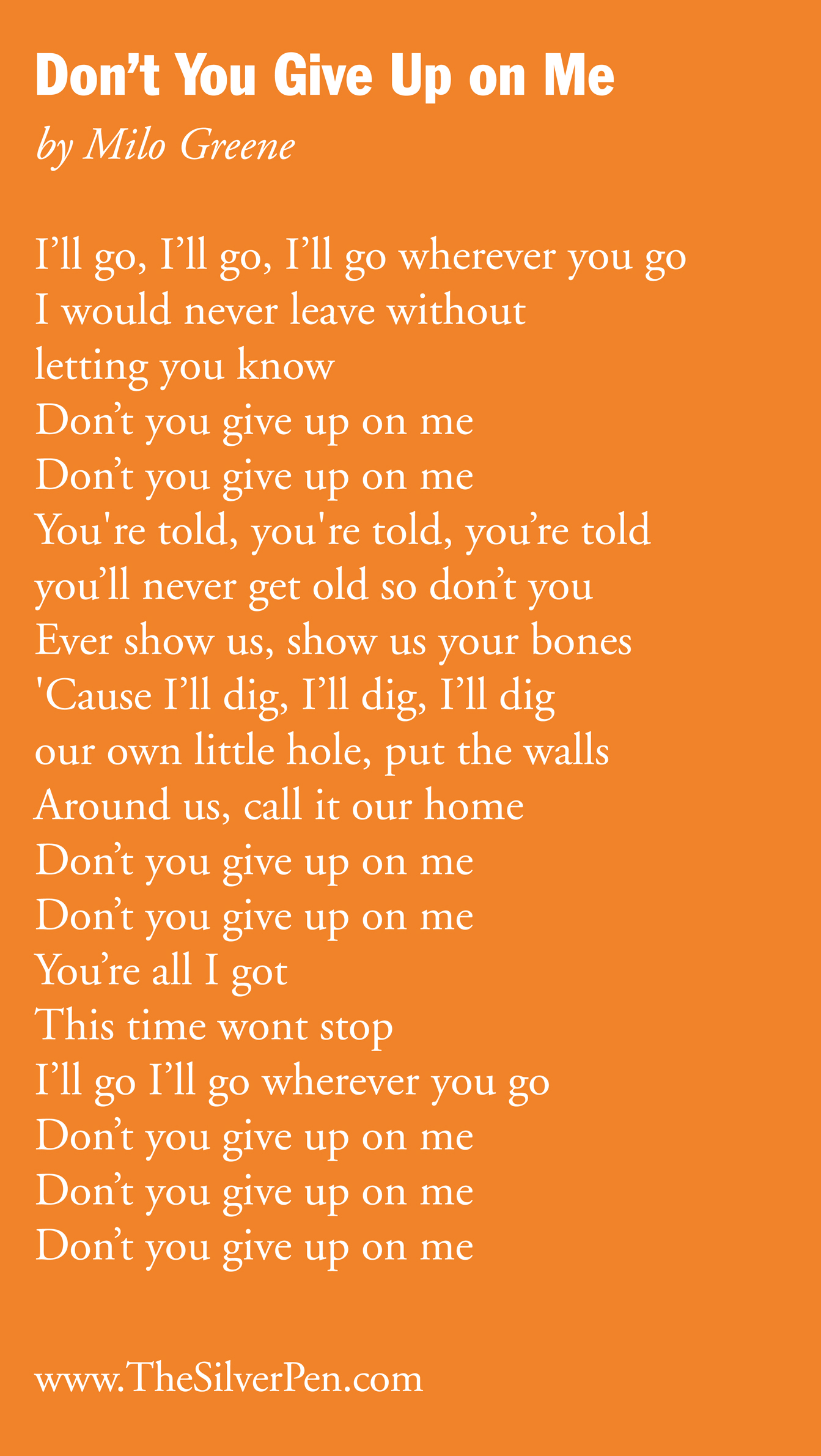 Dont Give Up On Me Quotes QuotesGram