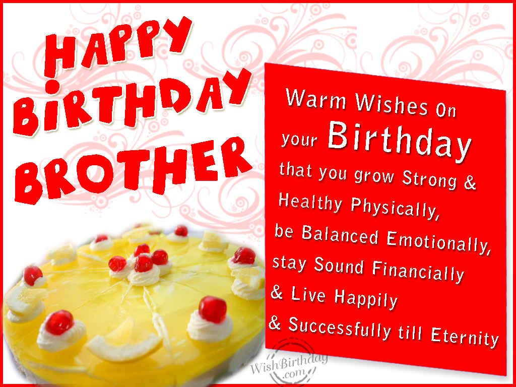 Happy Birthday Wishes For Brother Quotes. QuotesGram