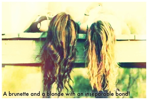 A brunette and a blonde with an inseparable bond