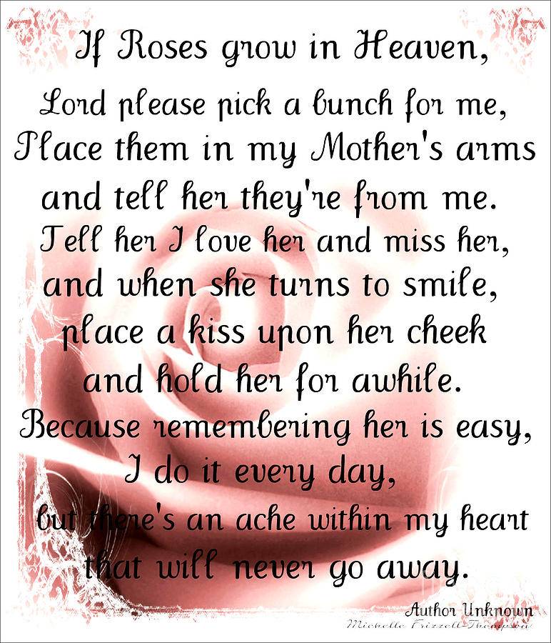 missing mom in heaven poems