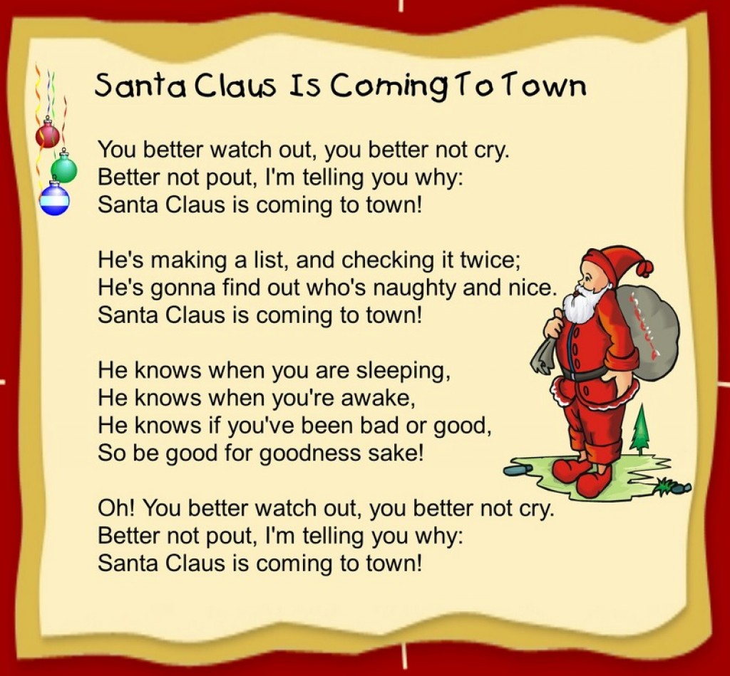 santa claus is coming to town lyrics