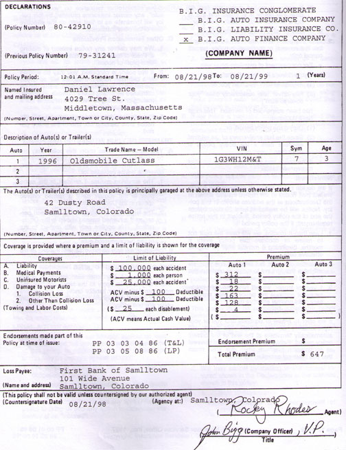 Car Insurance Quotes Examples. QuotesGram