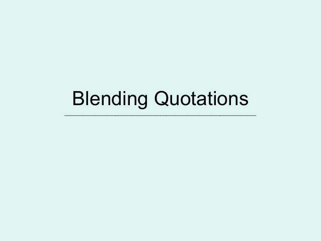 Blending Quotes. QuotesGram