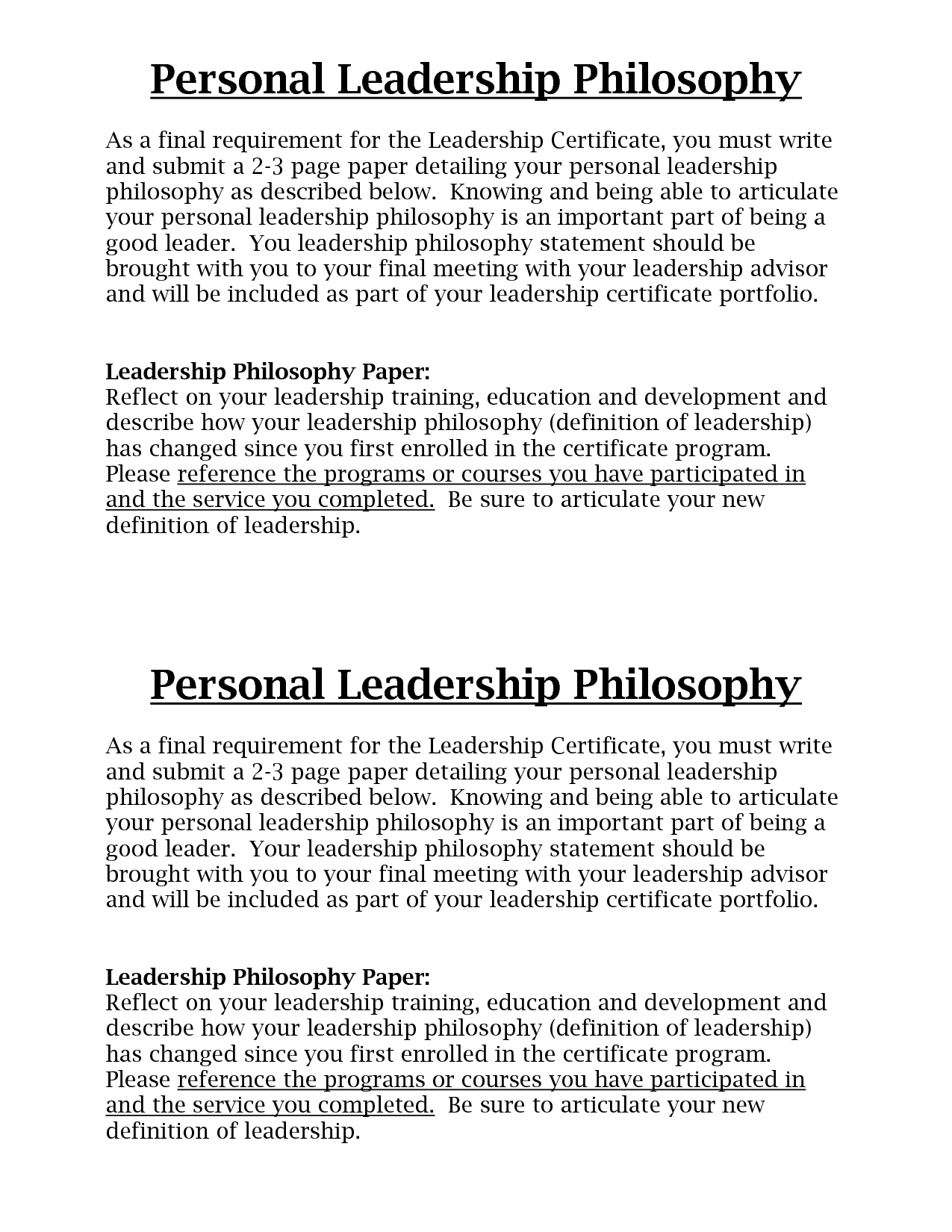 Personal Philosophy Mission and Organizational Ethics