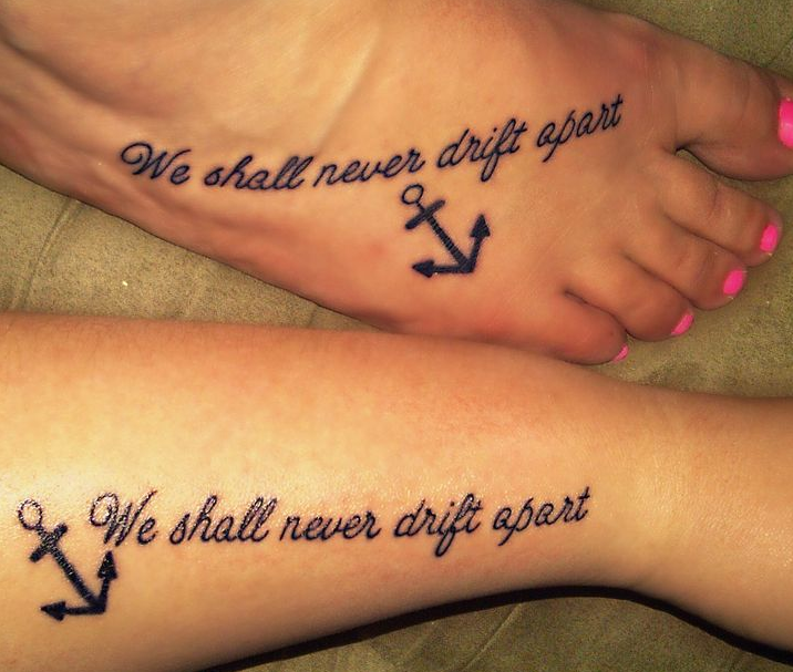 Best Friend Tattoo Sayings Foot Tattoos Best Friend Quotes. Quotesgram
