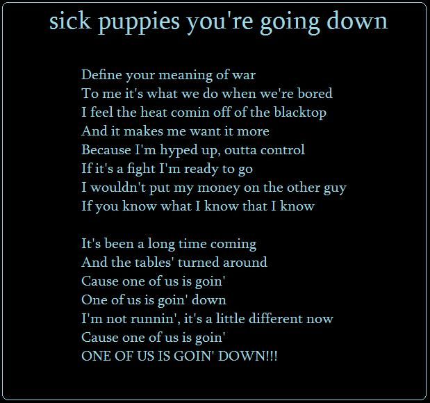 Sick Puppies Lyric Quotes. QuotesGram
