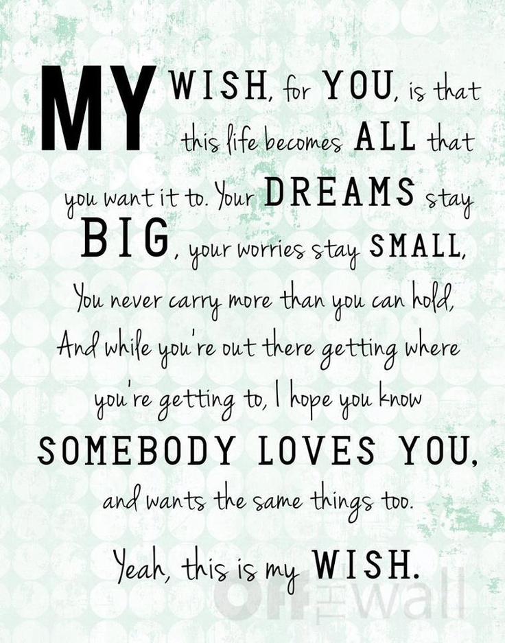 My Wish For You Quotes And Sayings. QuotesGram