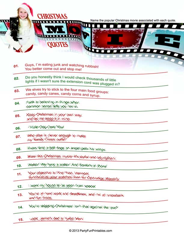 Famous Movie Quotes Christmas Quiz QuotesGram