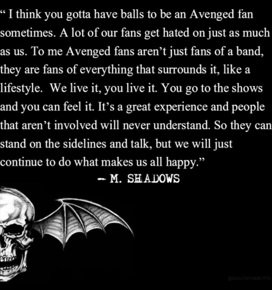 Tattoo Quotes Avenged Sevenfold Fan. QuotesGram