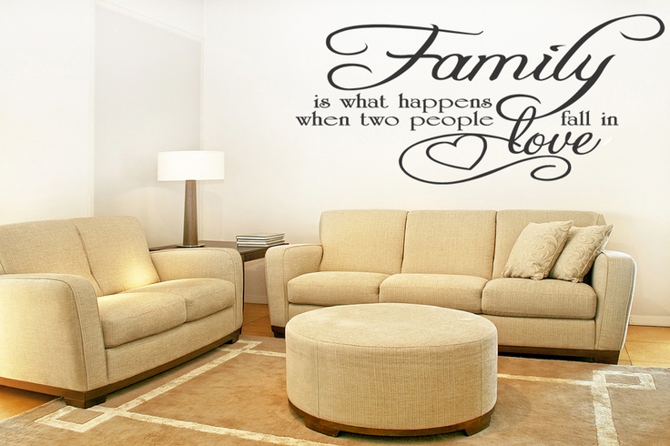 contemporary living room with quotes