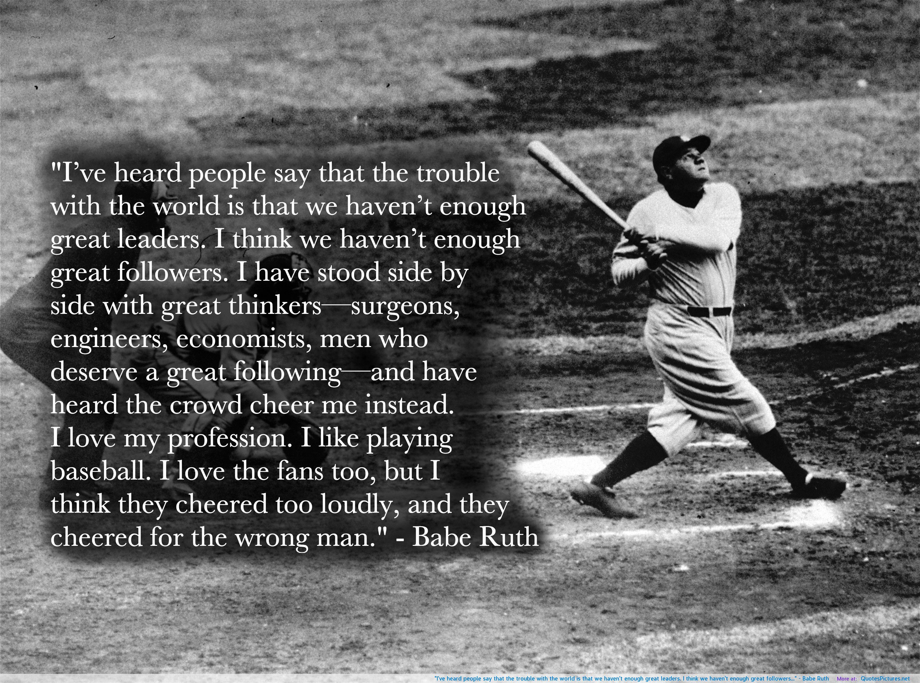 Famous Baseball Quotes Babe Ruth. QuotesGram